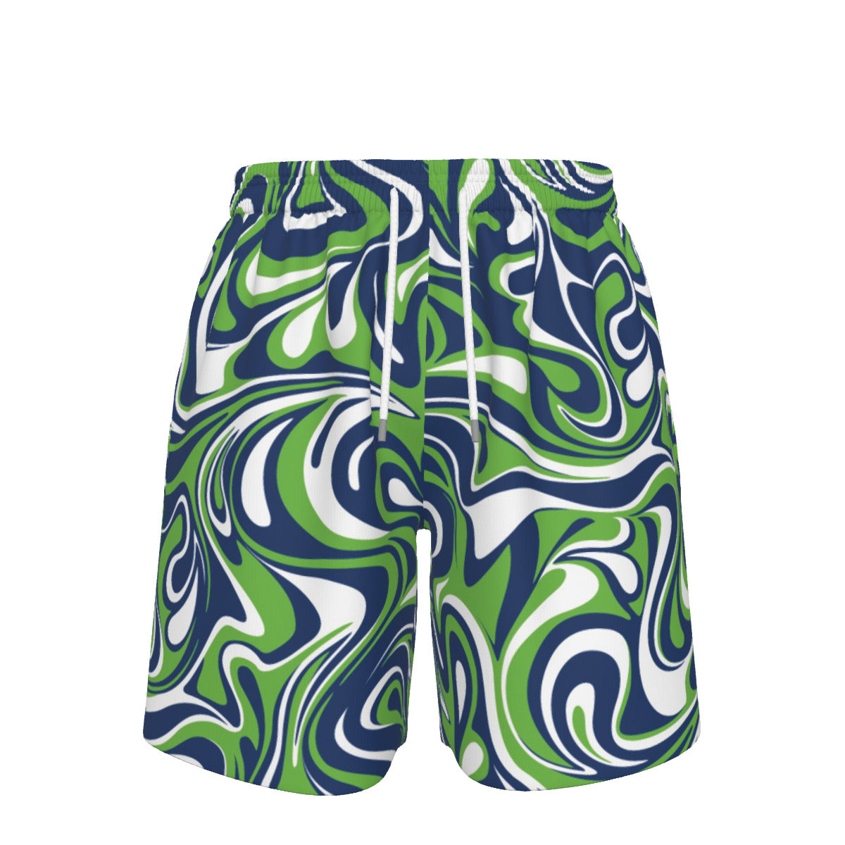 Navy & Lime Marble Shorts