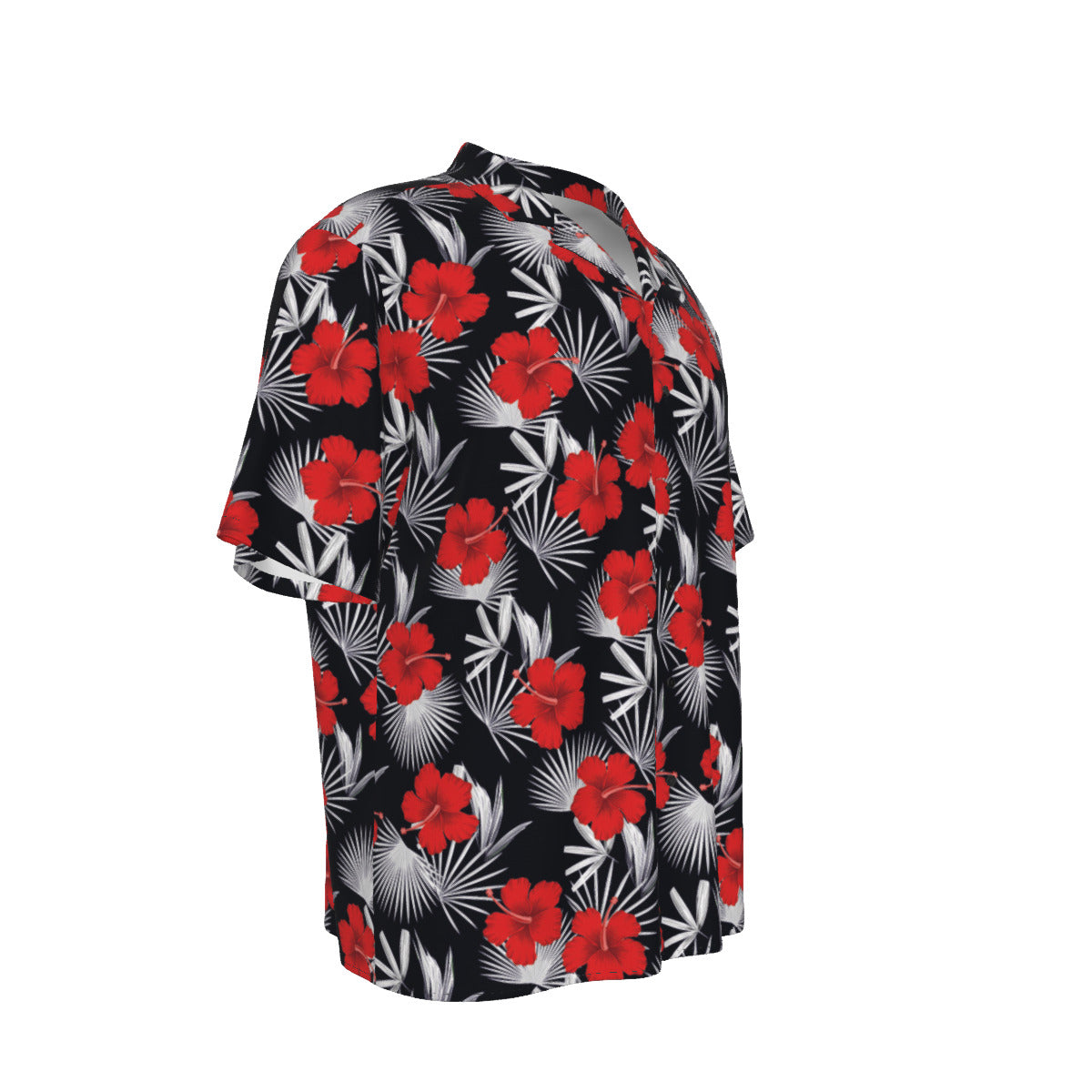 Red Hibiscus Hawaiian Shirt