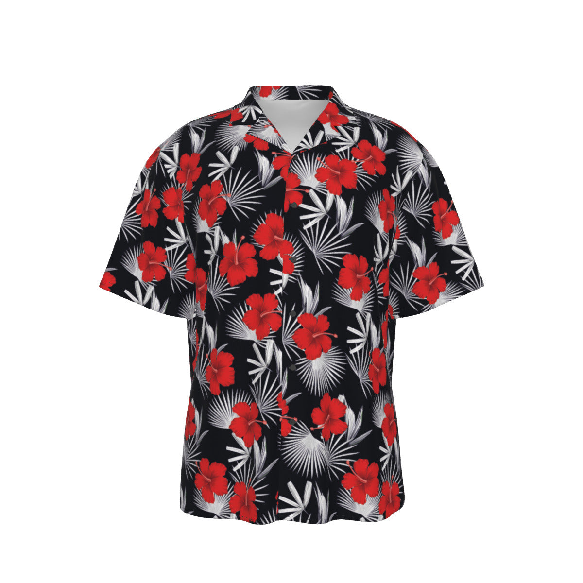 Red Hibiscus Hawaiian Shirt