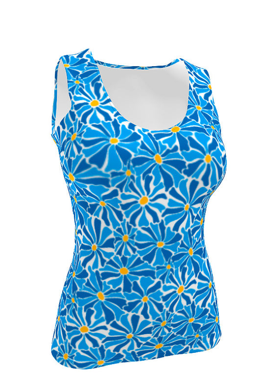 Blue Daisy Yoga Shirt