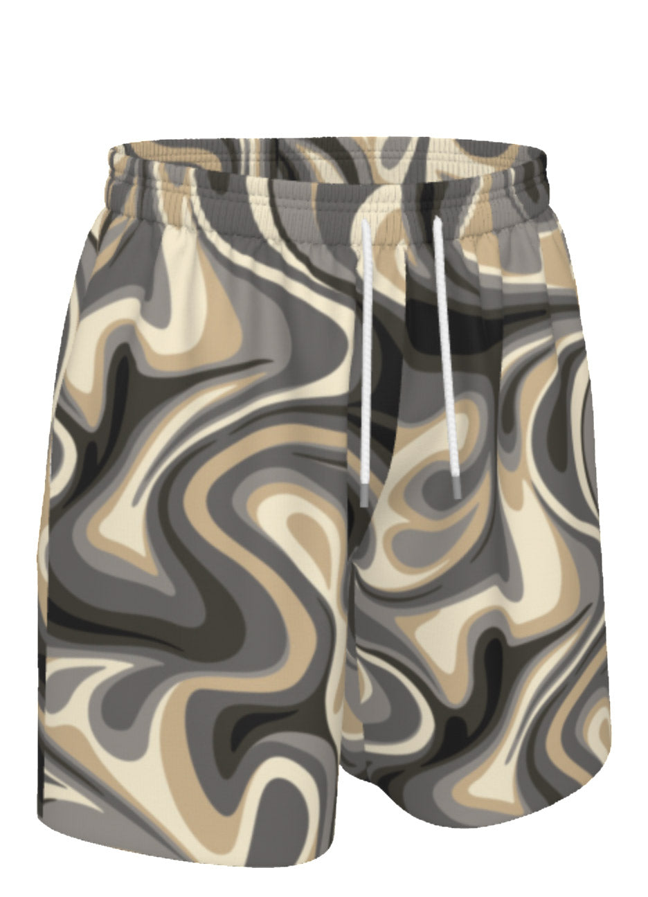 Gray Marble Shorts