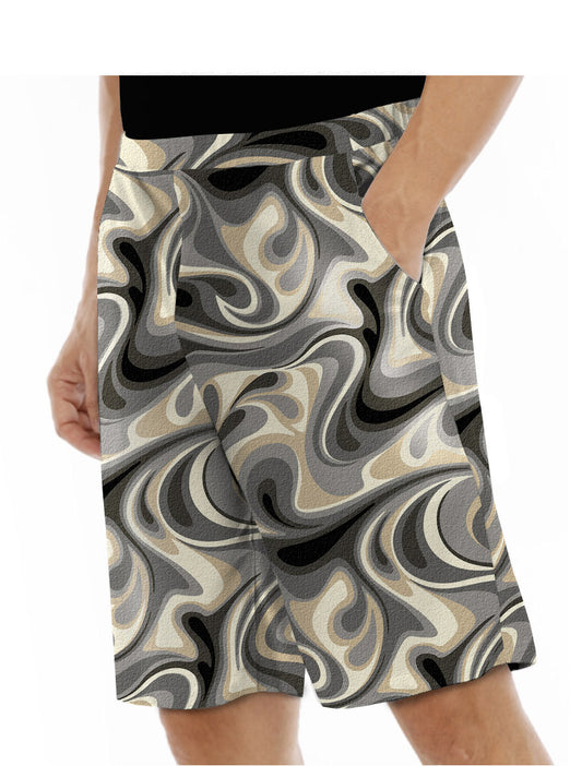 Gray Marble Golf Shorts