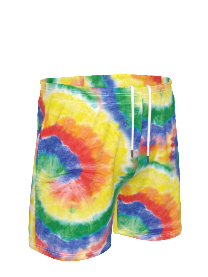 Men's Groovy Tie-Dye Hippie Pickle Ball Shorts