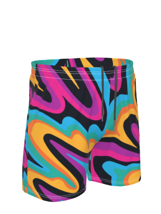 Men's Groovy Colorful Pickle Ball Shorts