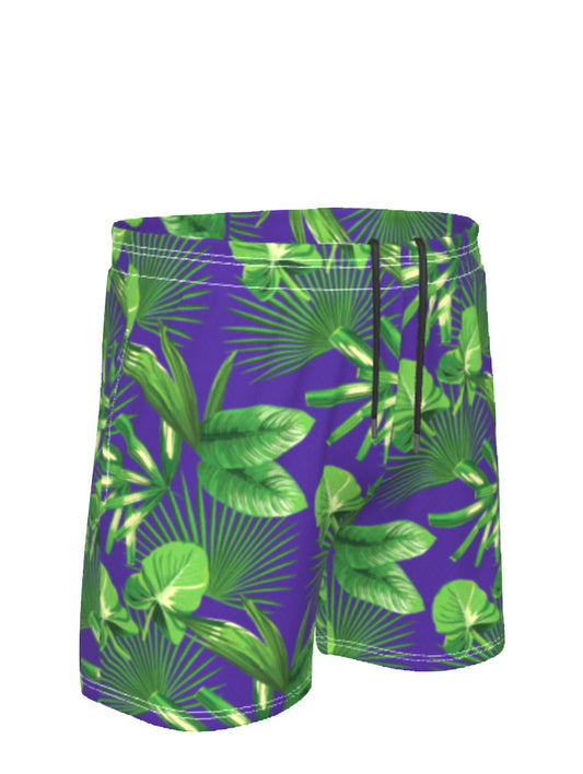 Men's Floral Colorful Purple Pickle Ball Shorts