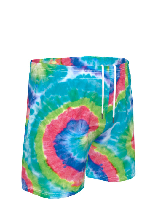 Men's Groovy Tie-Dye Hippie Pickle Ball Shorts