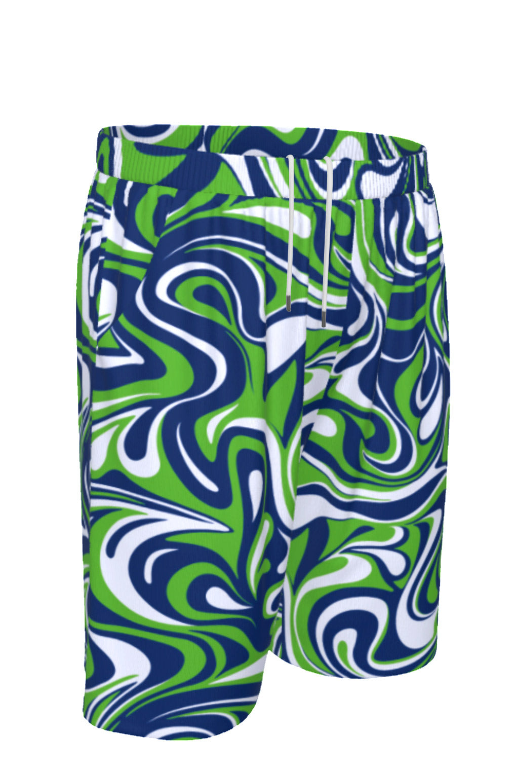 Lime & Navy Marble Golf Shorts