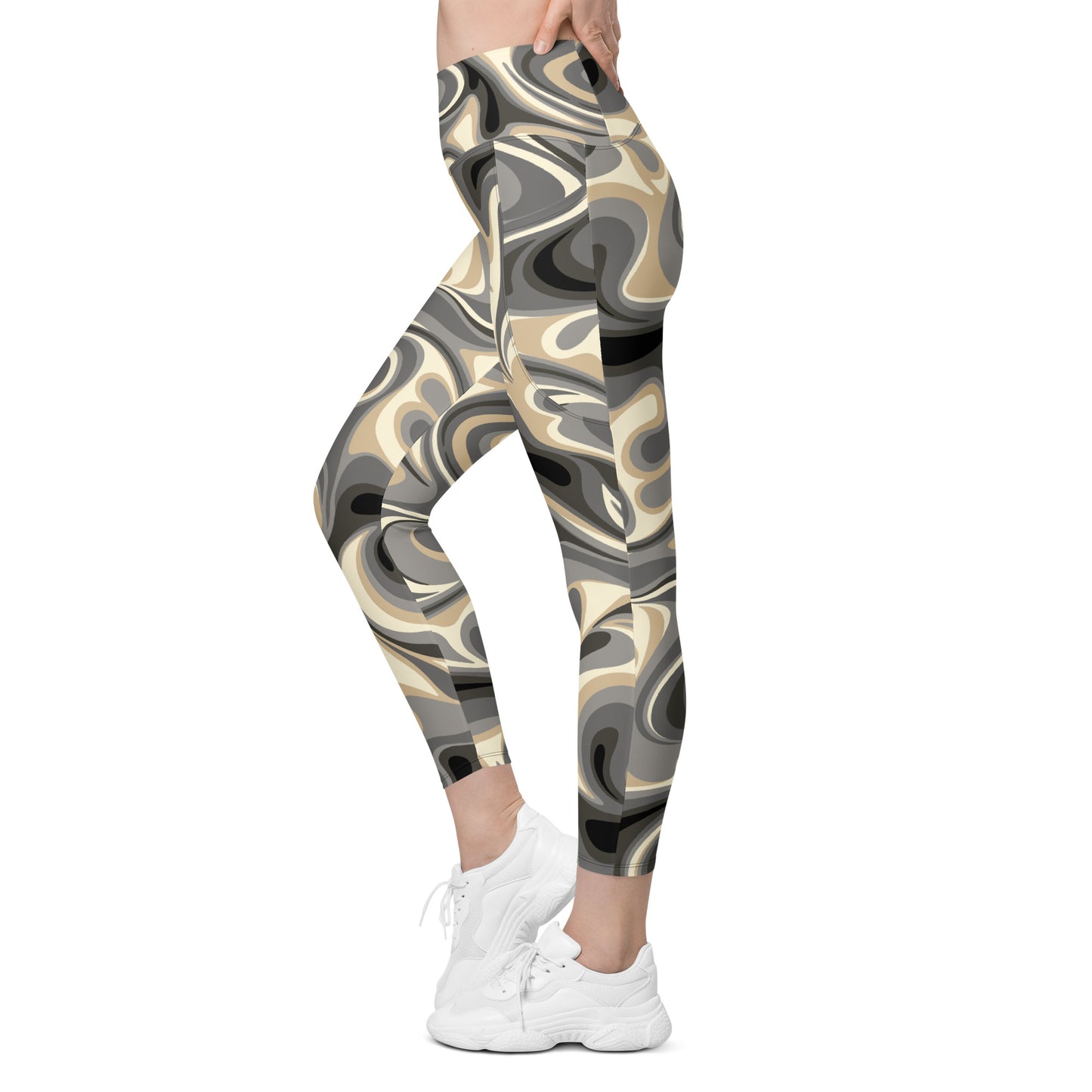 Gray Marble Pocket Legging