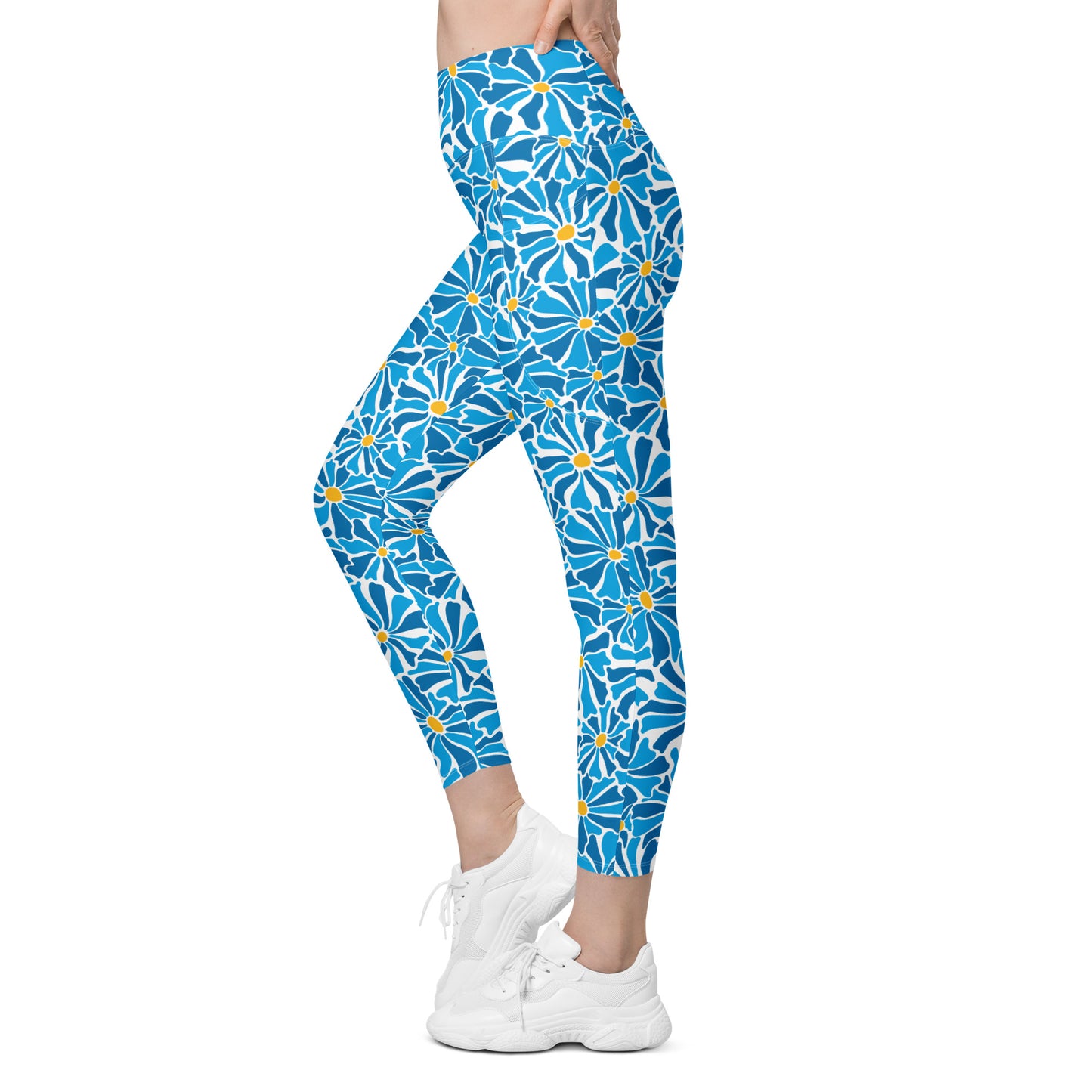 Blue Daisy Pocket Legging