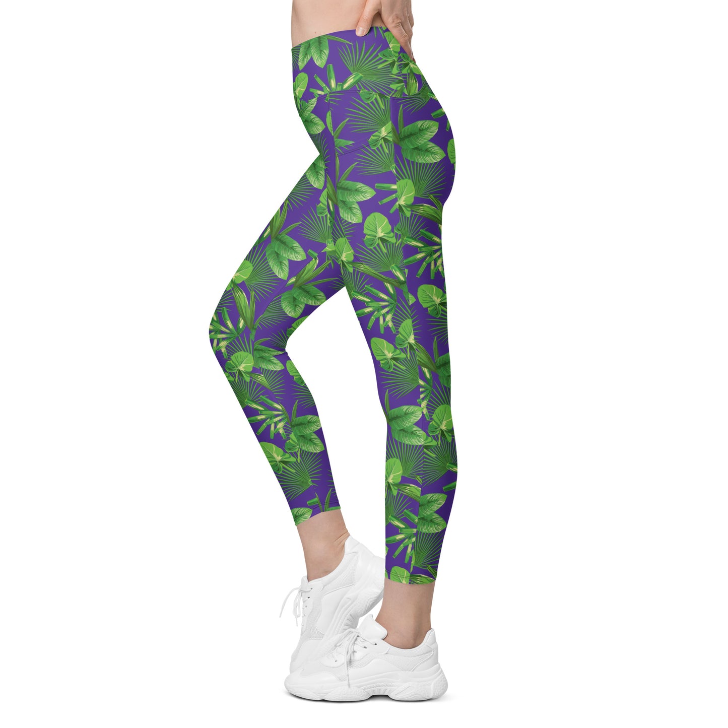 Purple Jungle  Pocket Legging