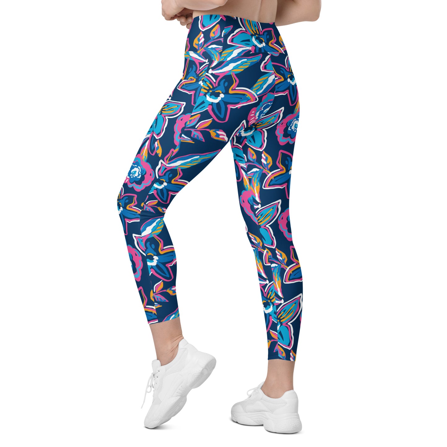 Electric Flowers Pocket Legging