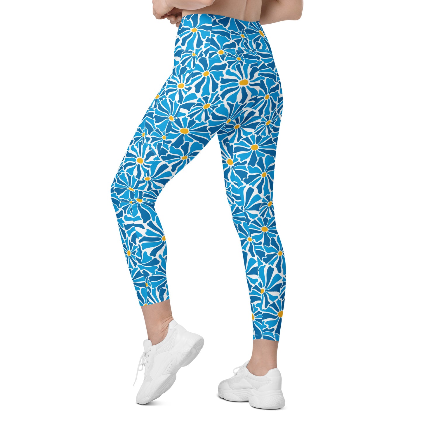 Blue Daisy Pocket Legging