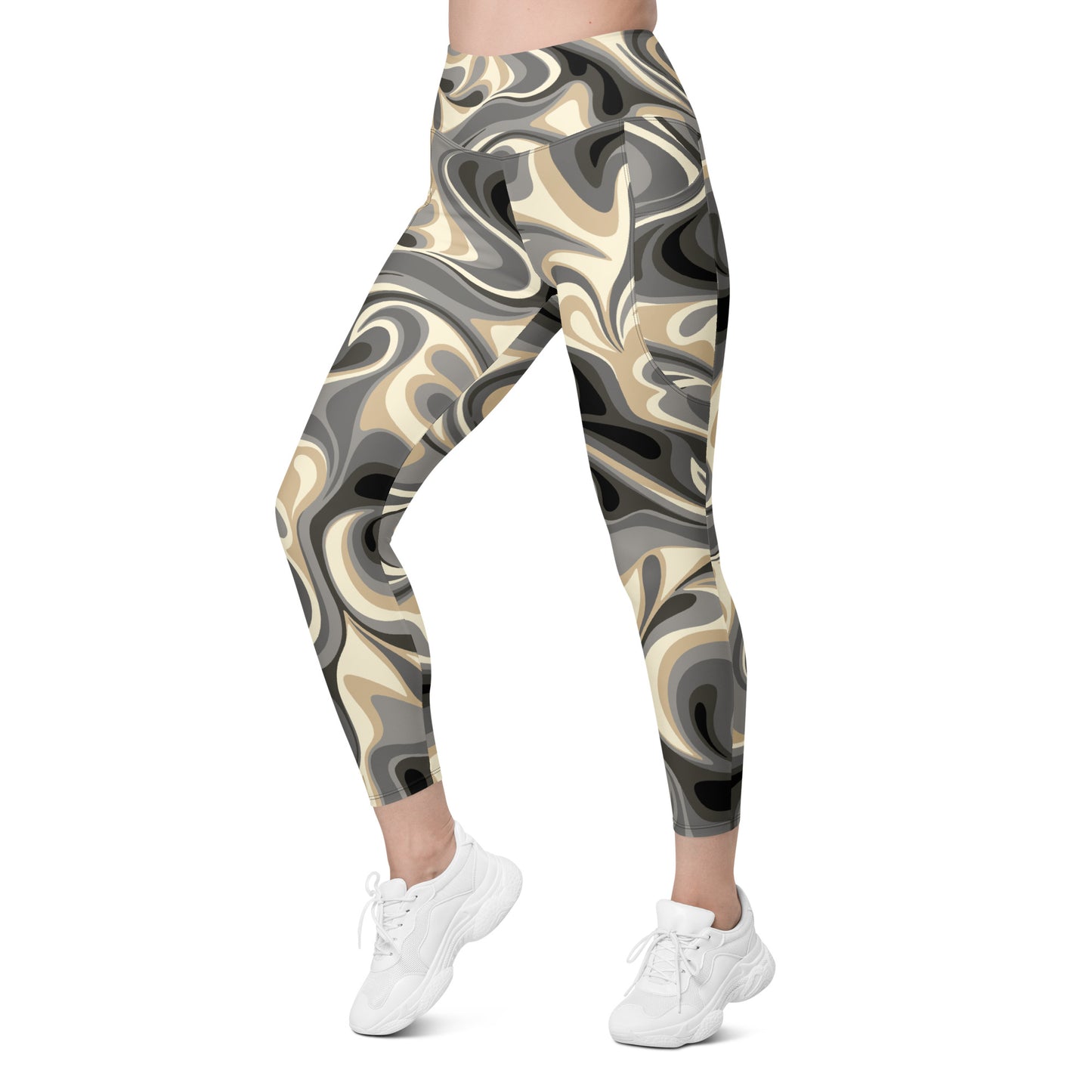 Gray Marble Pocket Legging