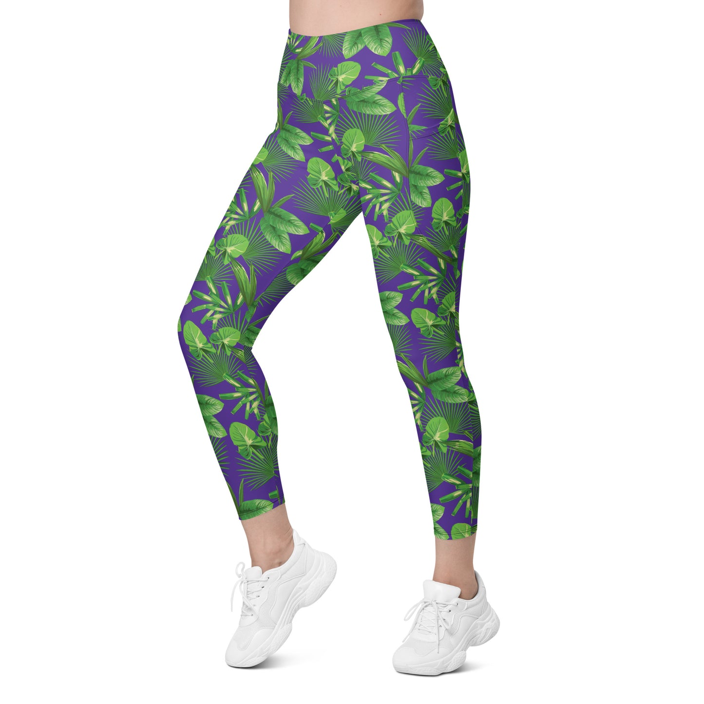 Purple Jungle  Pocket Legging