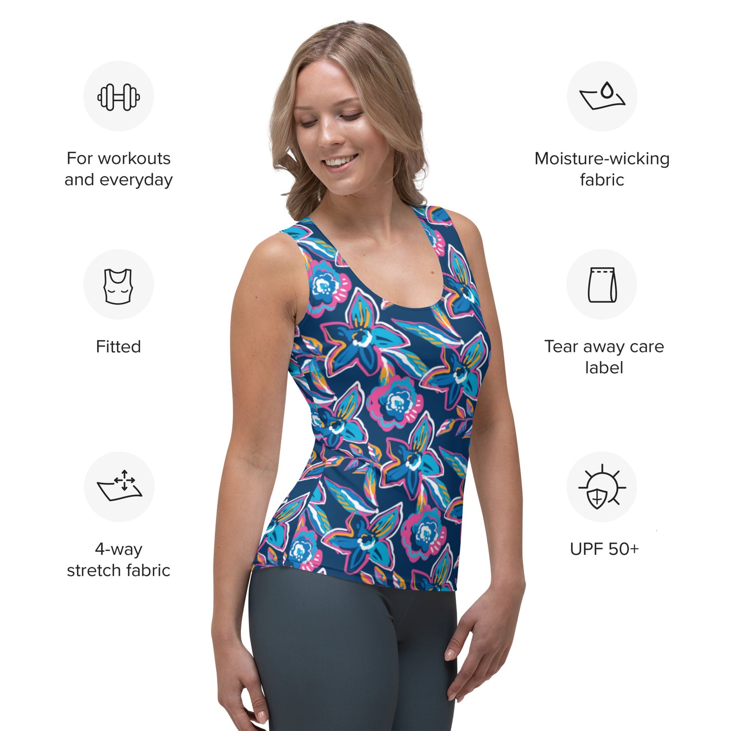 Electric Flowers Yoga Shirt