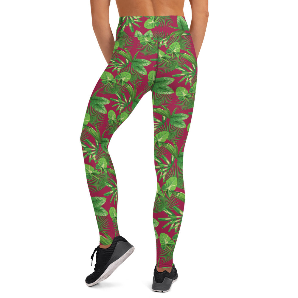 Merlot Jungle Long Leggings