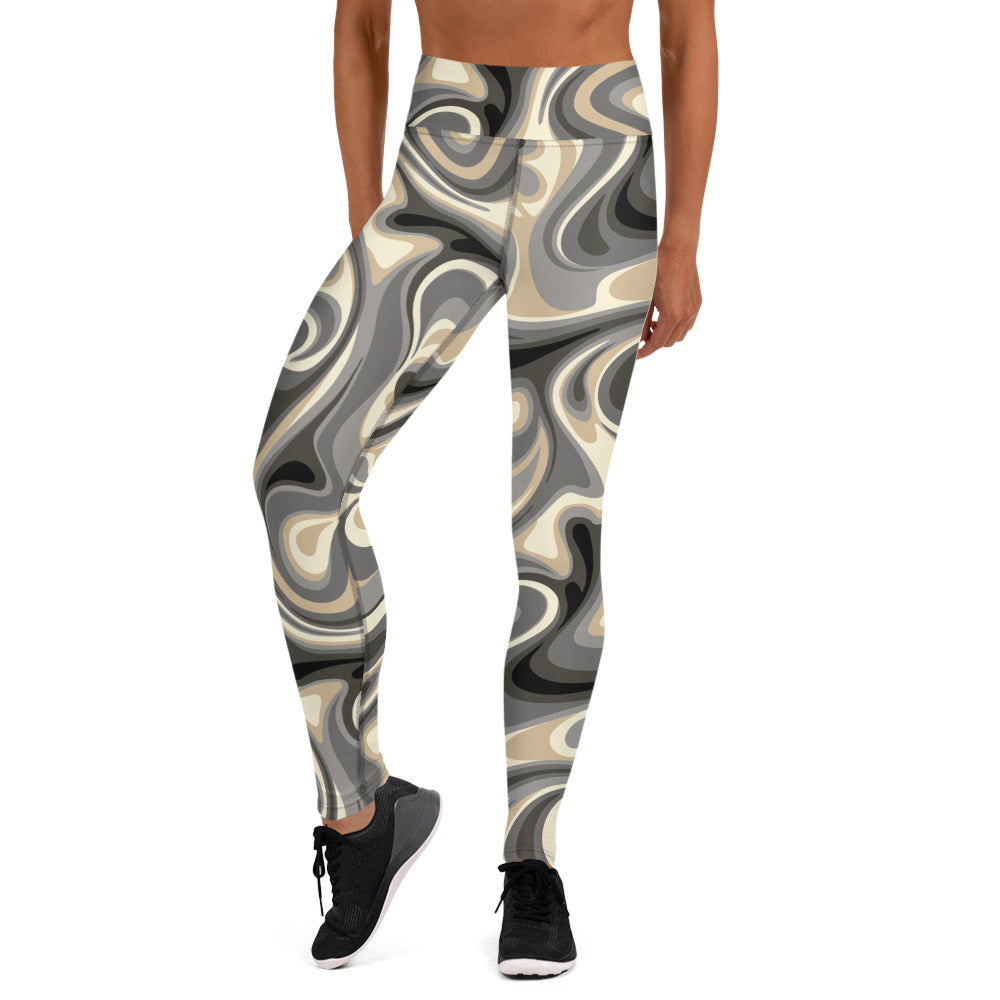 Gray Marble Long Leggings