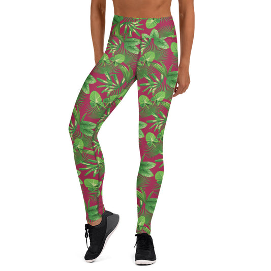 Merlot Jungle Long Leggings