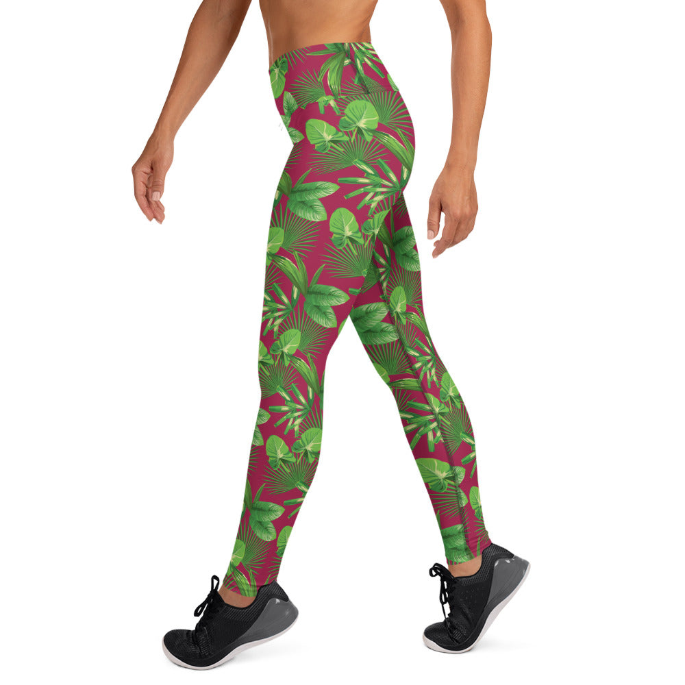 Merlot Jungle Long Leggings