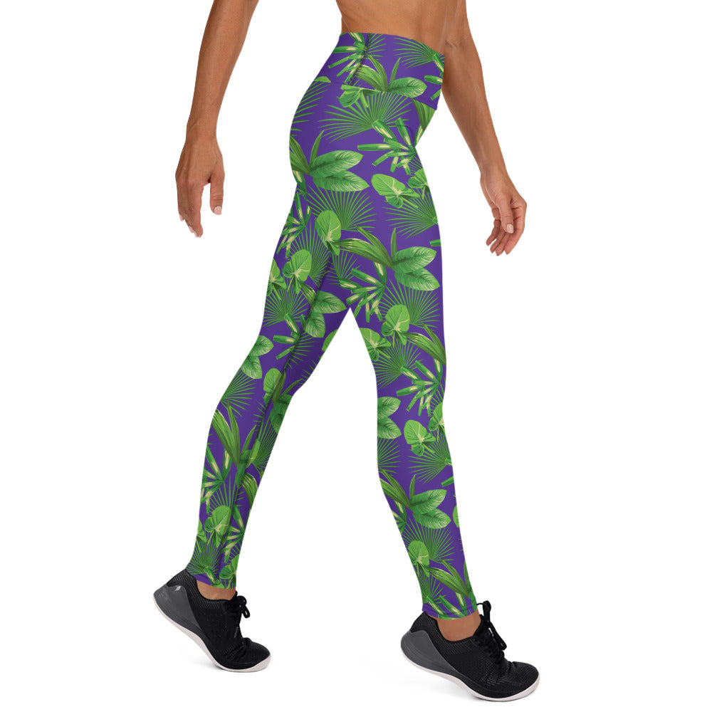 Purple Jungle Long Leggings