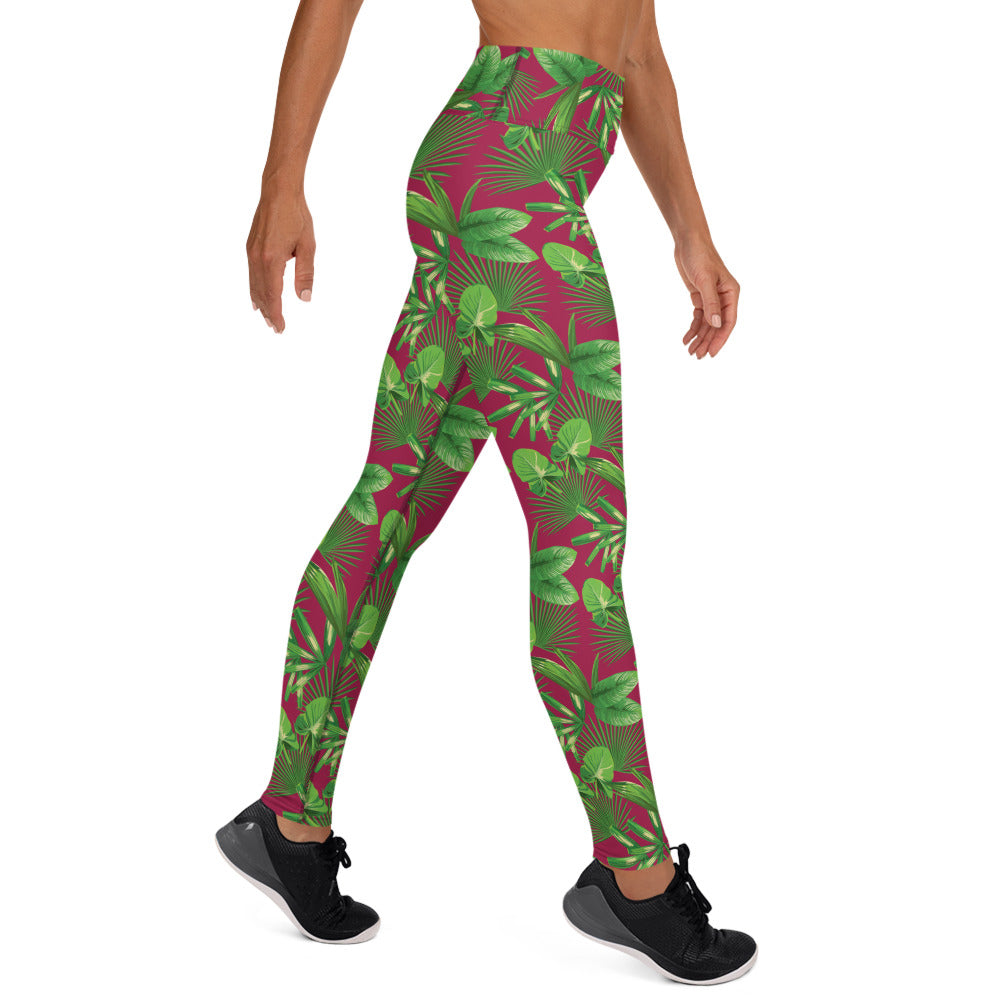 Merlot Jungle Long Leggings